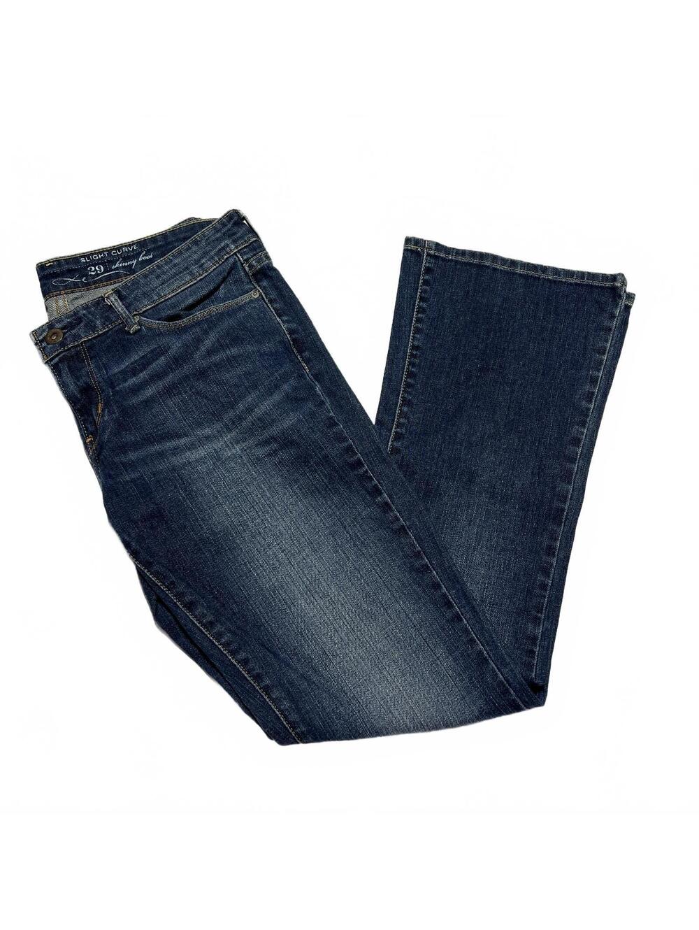 Levi's San Francisco Slight Curve Dark Blue Denim Women Jeans 29x30 Skinny Boot